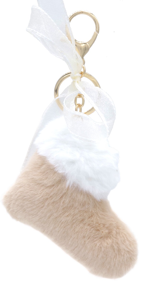 I-D1.1 KY2403-214-2 Fluffy Keychain Christmas 10cm