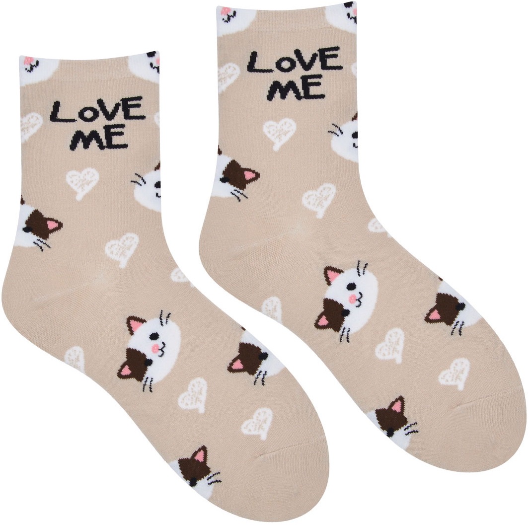 S-I2.1 SOCK2438-049-2 Pair of Socks Size 38-45 Cats