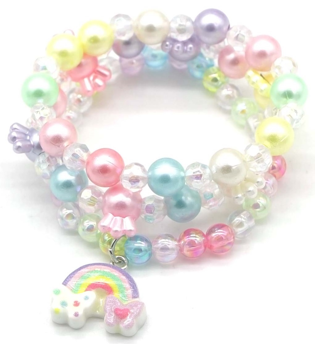 C-B18.1 B2375-030-3 Bracelet Set for Kids Rainbow