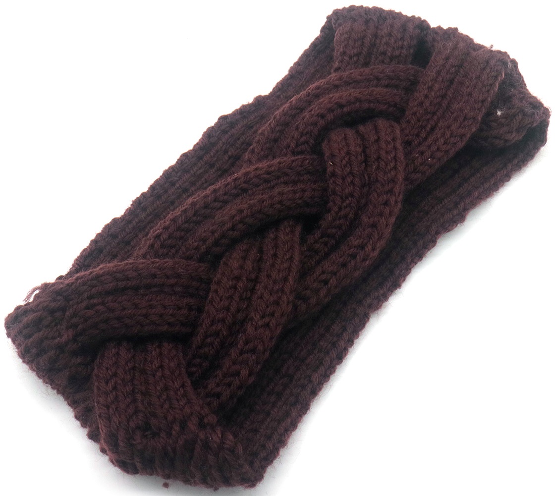 T-K8.2 H071-016-5 Knitted Headband Brown