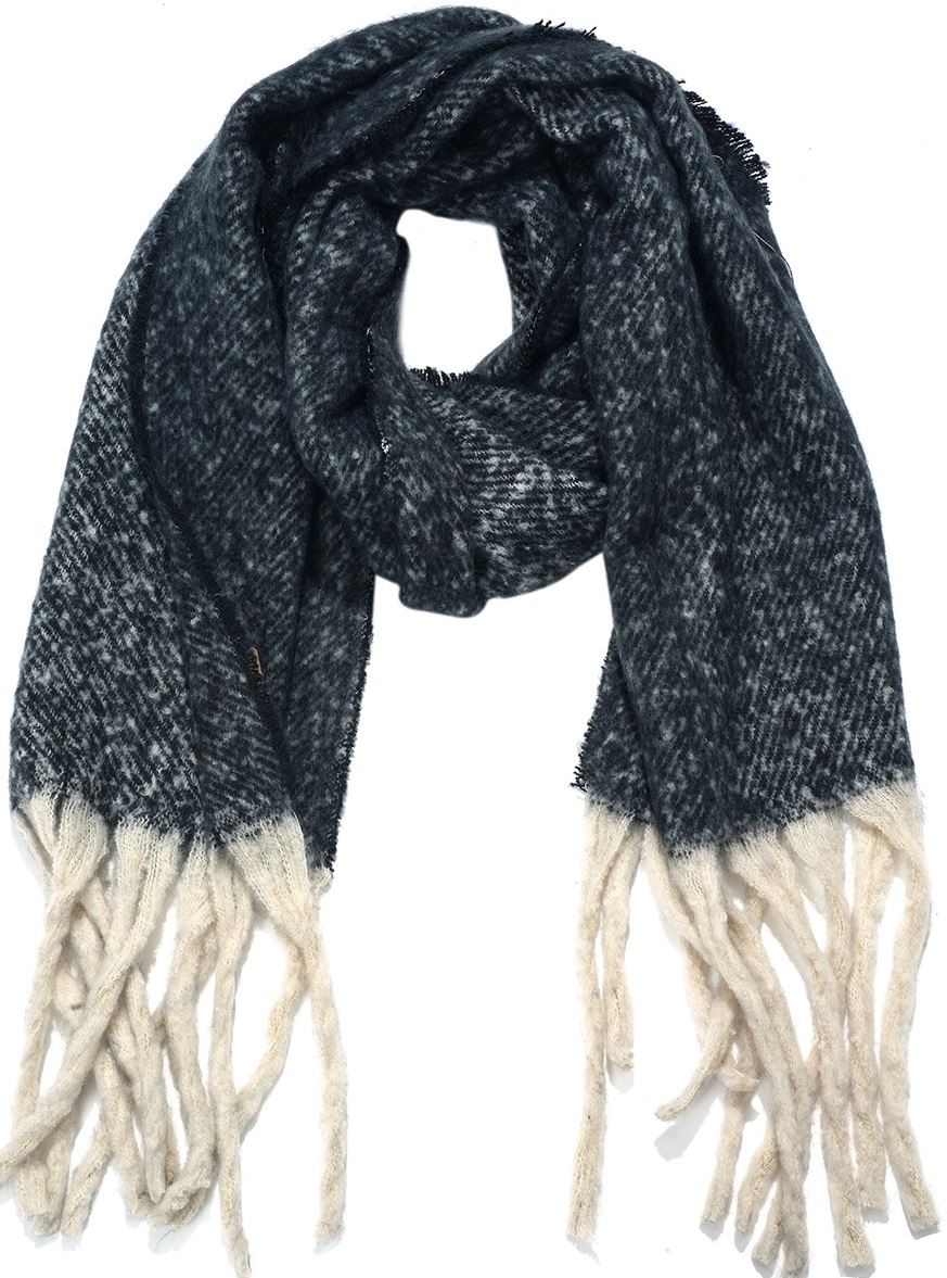 Z-F4.4 SCARF705-123-8 Winter Scarf 190x40cm Black