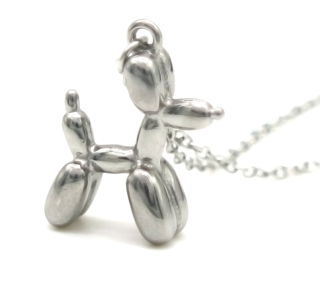 J-E7.1  N103-021S S. Steel Necklace Dog