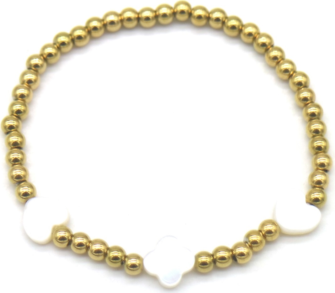 E-F16.1 B100-003-1 S. Steel Bracelet Hearts Clover