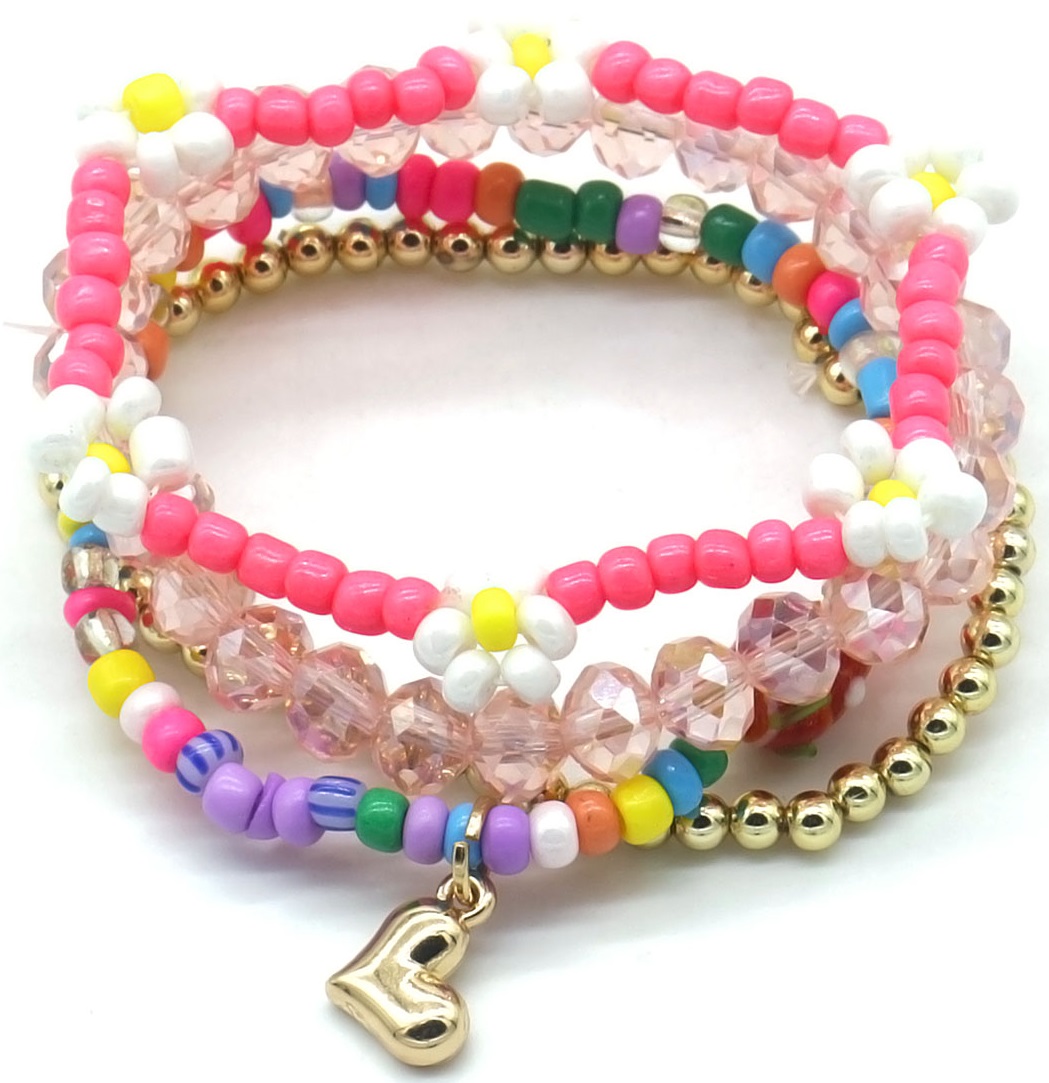 G-A24.2 B1670-042 Bracelet Set Glassbeads