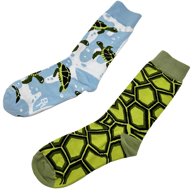 S-F7.4 SOCK2368-043 Socks Size 38-45 Turtles