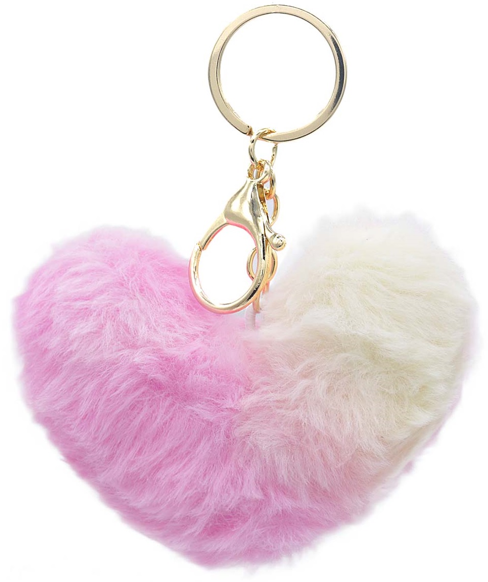 F-E25.1 KY2403-169 Fluffy Keychain 10cm Heart