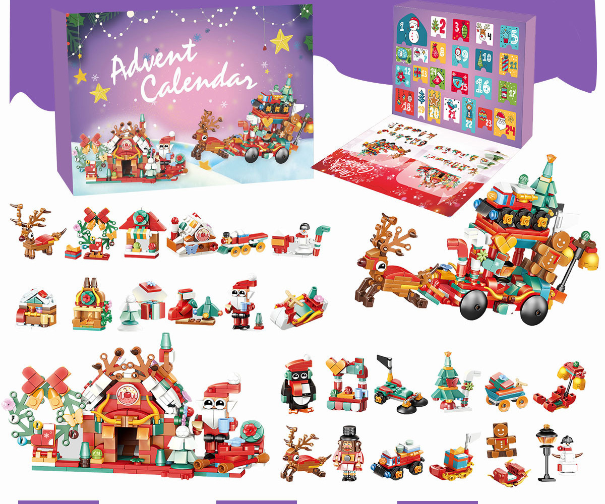 R-F6.1 CG2432-064 Advent Calander Building Blocks Christmas  Set