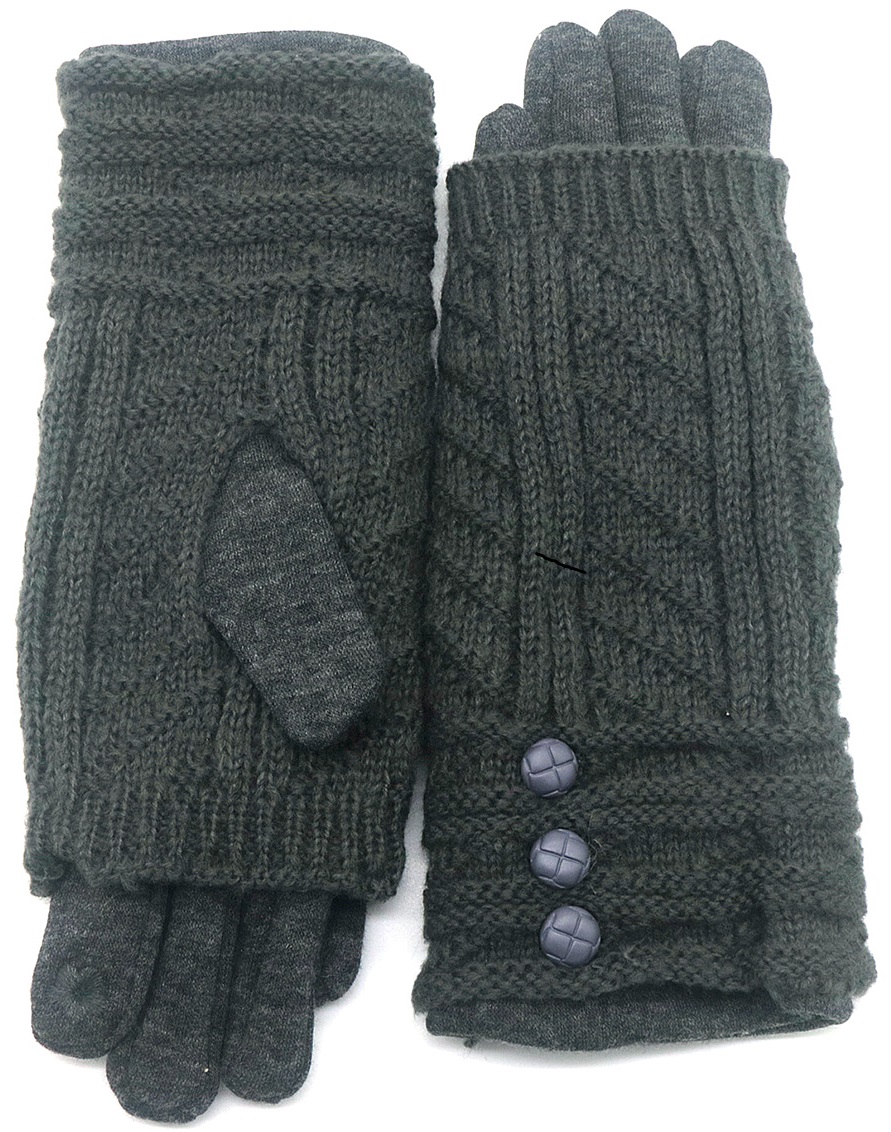 T-K7.1 GLOVE501-033-2 Knitted Gloves Grey