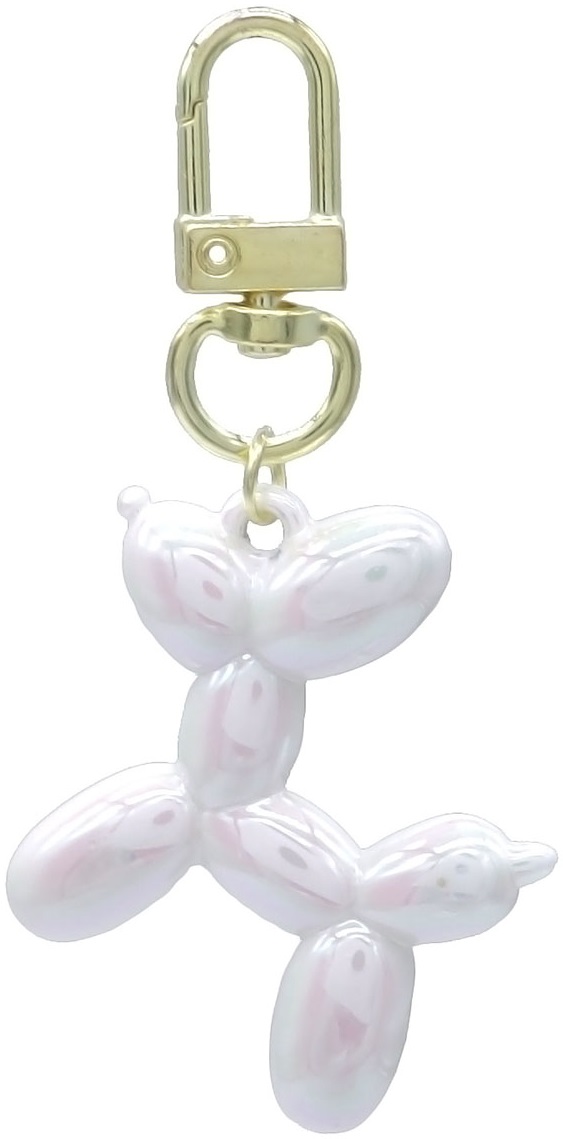 A-E12.2 KY2403-018-18 Keychain Dog 5cm White