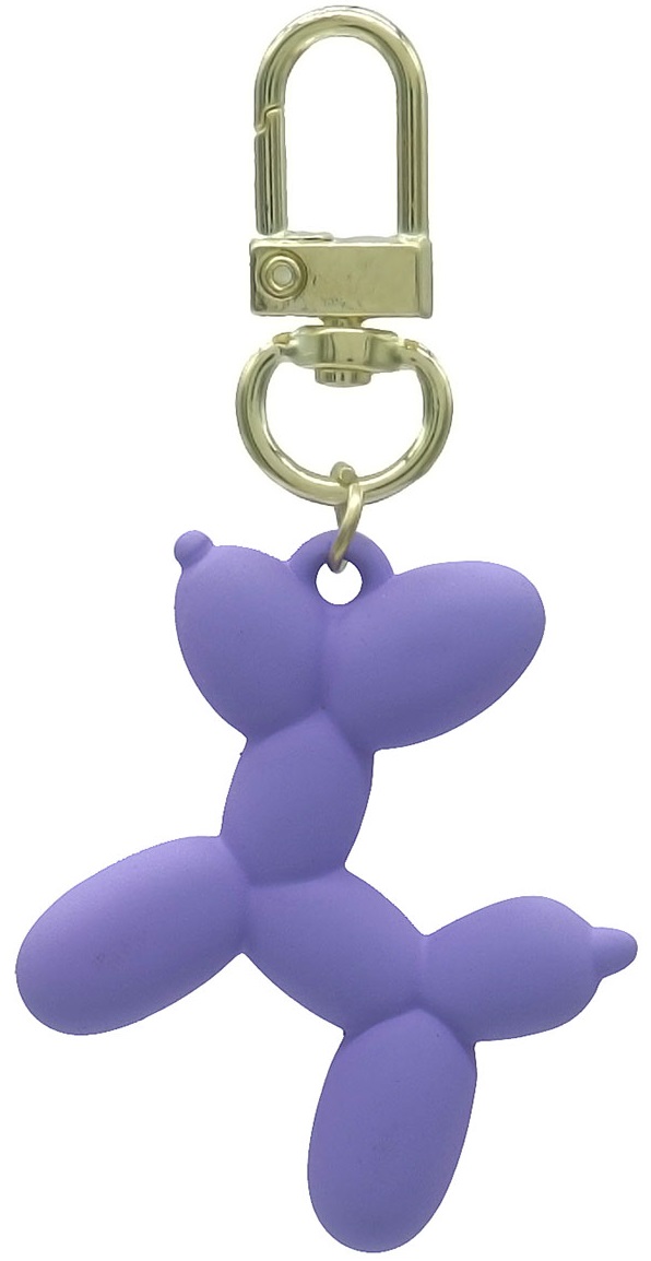 A-C8.2  KY2403-018-8 Keychain Dog 5cm Purple