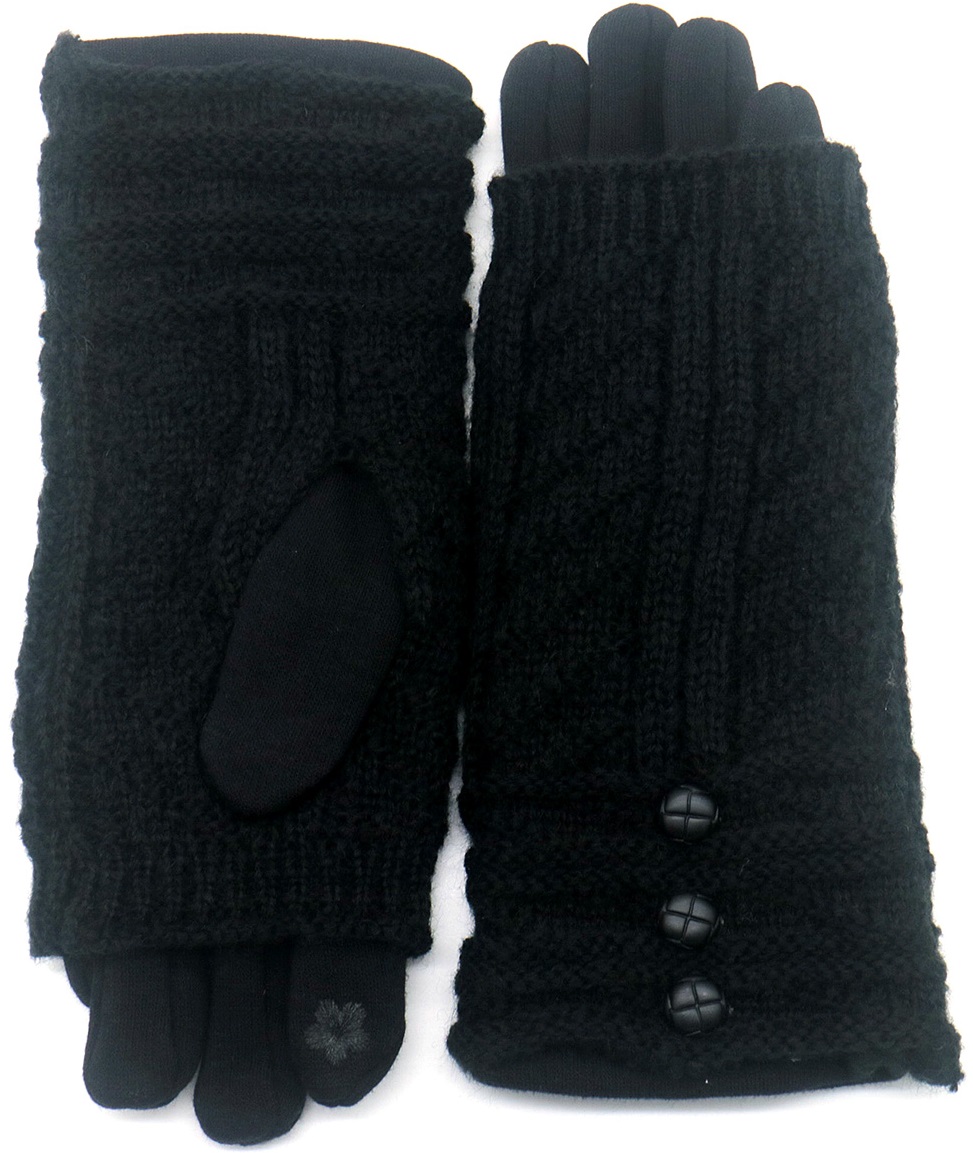 G-C1.1 GLOVE501-033-1 Knitted Gloves Black