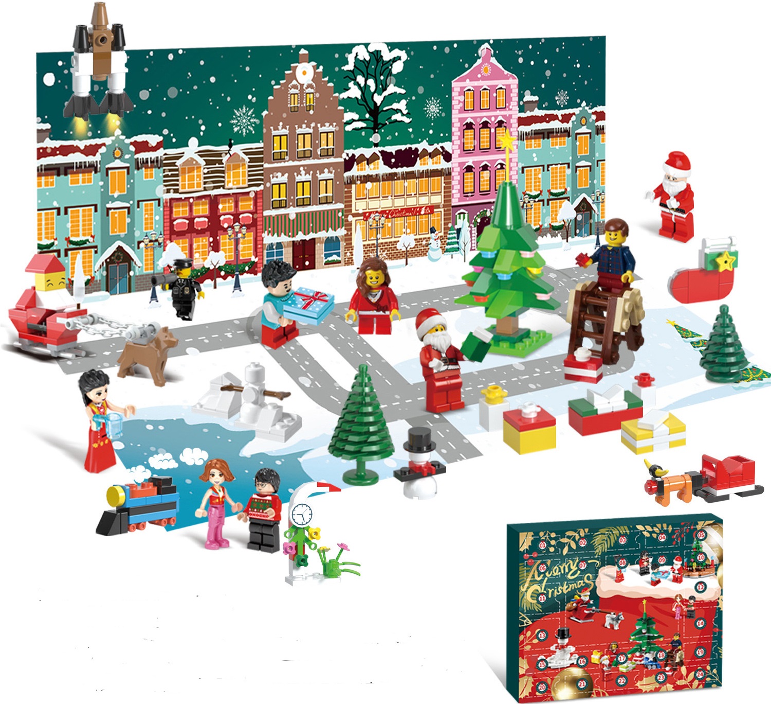 Z-F3.1 GC2432-089 XL Advent Calendar Building Blocks 36x30x3.5cm