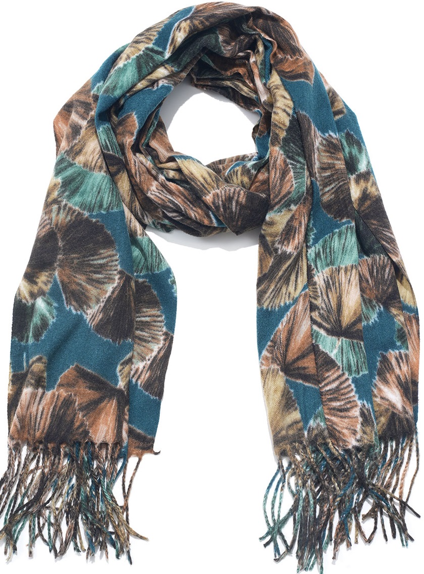 Q-C6.1 SCARF405-664-2 Scarf Leaves 180x70cm