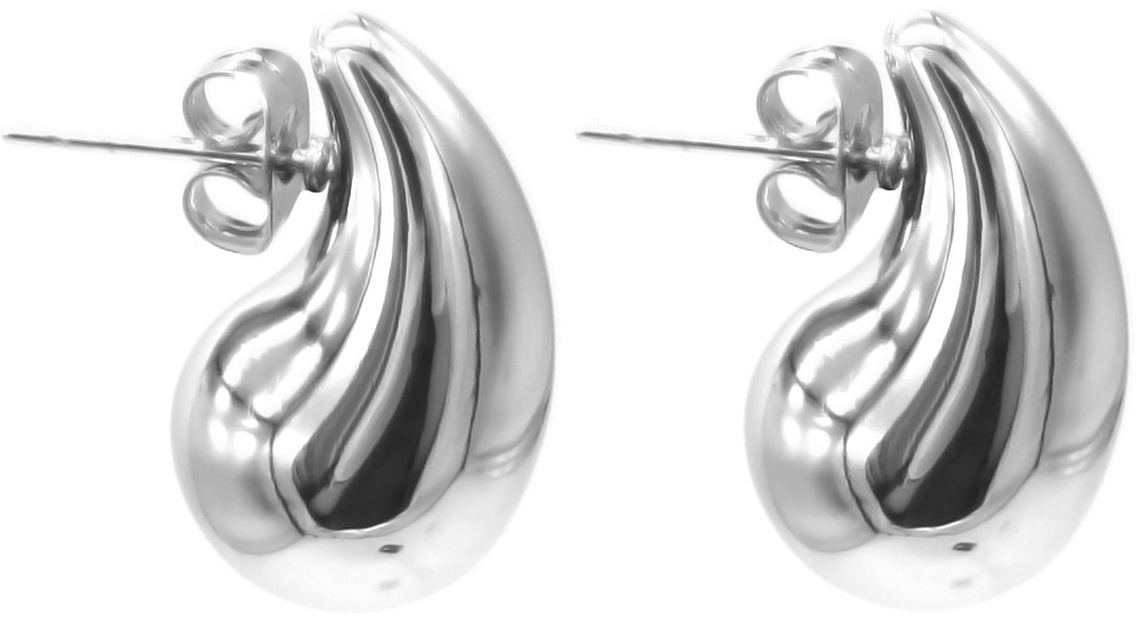 G-B15.1 E126-041S S. Steel Earrings Waterdrop 2cm